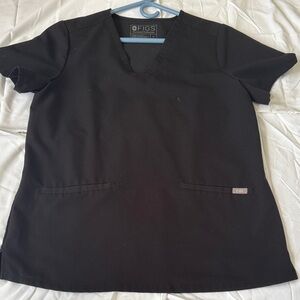 FIGS Casma 3-Pocket Scrub Top– Black – Medium – Bleach Stains